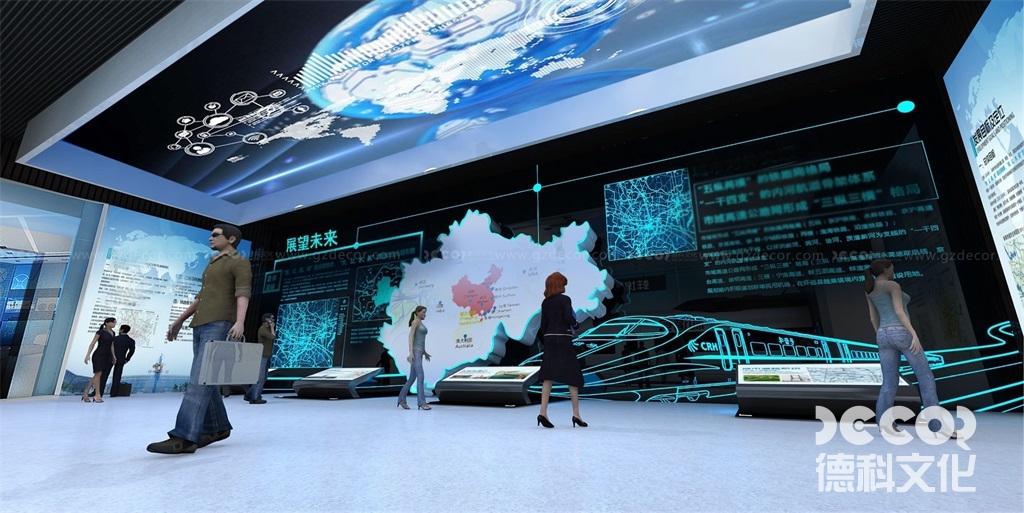 在廣州展廳設計中，如何利用展示品的動態效果和運動感？