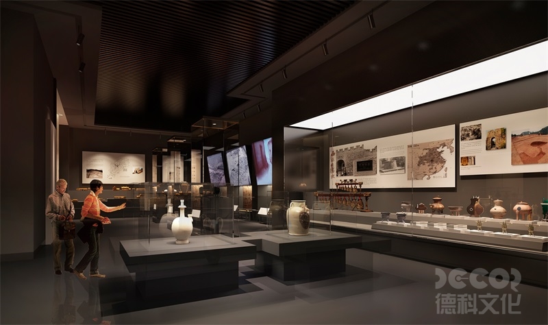 在博物館設計中，如何確保展品的可見性？